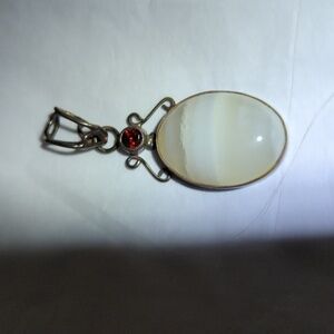 Elegant White and Red  Pendant. Sale NEW